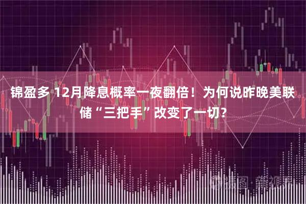 锦盈多 12月降息概率一夜翻倍！为何说昨晚美联储“三把手”改变了一切？